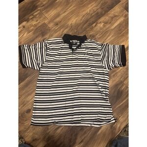 Vintage South Pole Polo Size 2XL Striped Black/white
